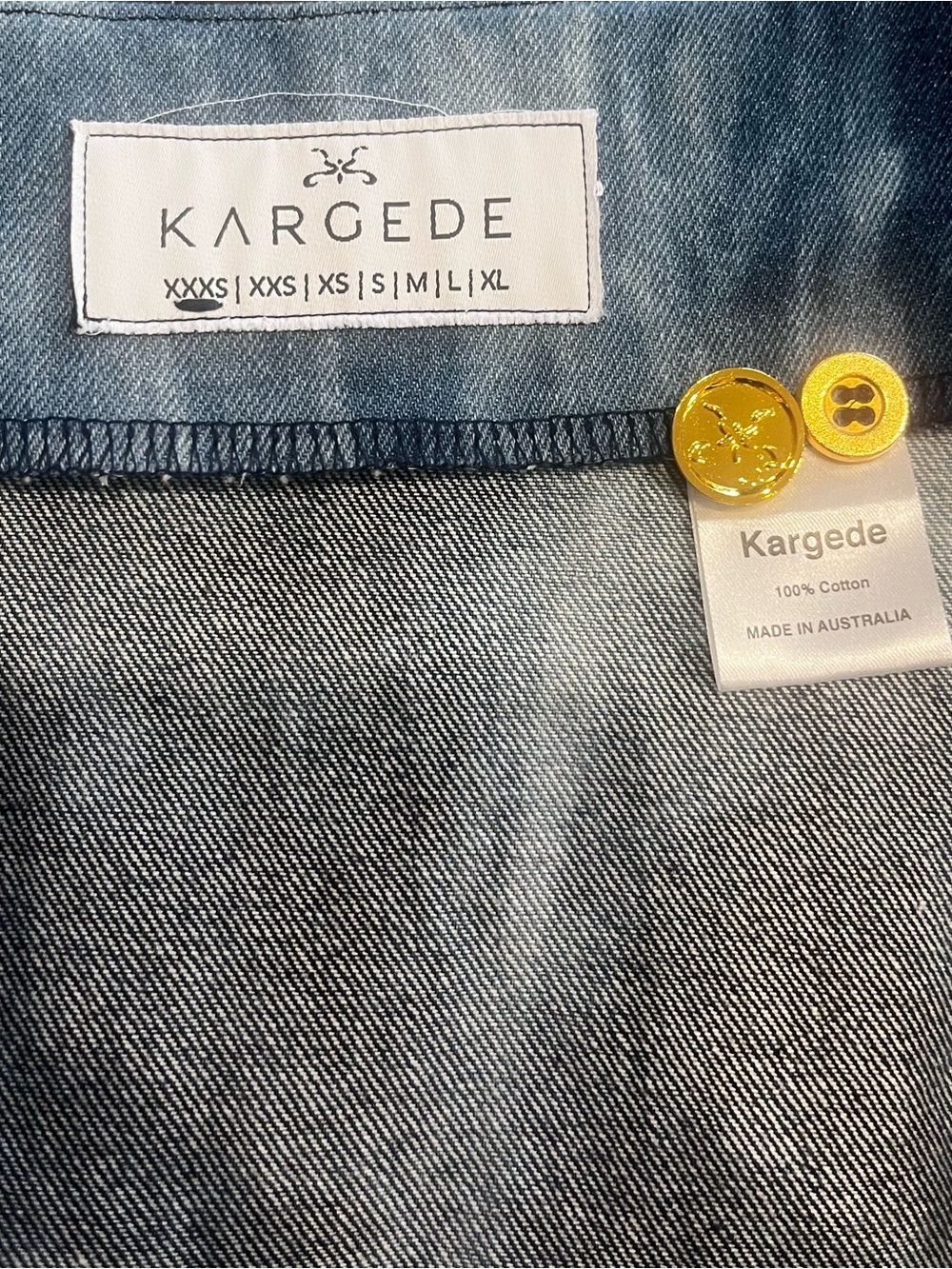 Kargede Cascade Asymmetric Denim Wrap Skirt XXXS Aus Designer Avant Garde 24-26” - Picture 9 of 15